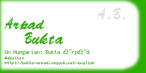 arpad bukta business card